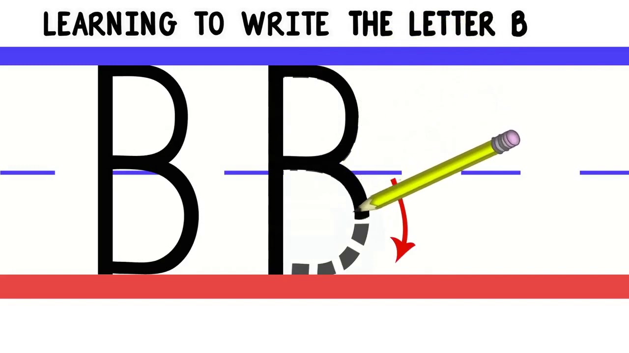 How to write the letter B YouTube