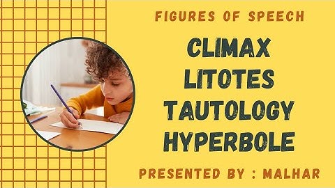 Figures of Speech | Hyperbole | Understatement | Litotes | Anastrophe | Climax | Tautology