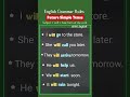 Future Simple Tense 👩🏻🏫 English Grammar Rules #goviral