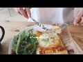 【vlog】一人暮らし/休日の朝ごはん/エビグラタンパイ/料理