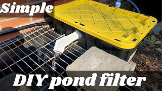 Super simple DIY pond filter build #aquaponics #pond
