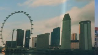 Checking out Singapore Flyer and Fountain of Wealth