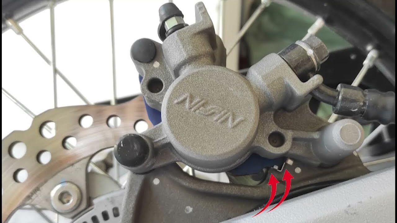 How to easily change brake pads on a Honda CRF300 and CRF250 motorcycle