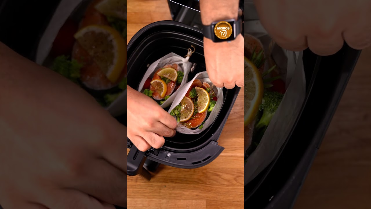 Somonun Dansı: Philips Airfryer ile Sebzeli Somon Tarifi! #shorts #migrostv Somonun Dansı: Philips Airfryer ile Sebzeli Somon Tarifi! #shorts #migrostv