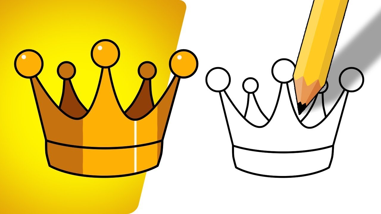 How to Draw a Queen Crown Step by Step - YouTube