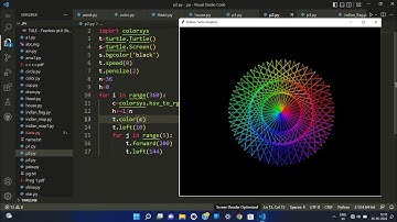 Python turtle graphics amazing colour art.