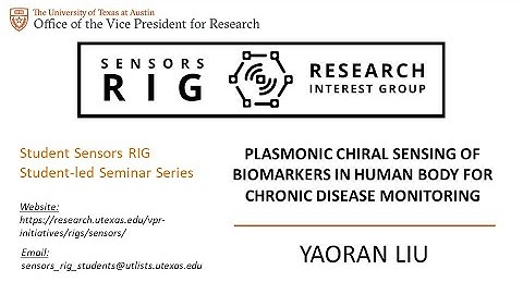 Sensors RIG seminar. Yaoran Liu. plasmonic chiral sensing of biomarkers in human body