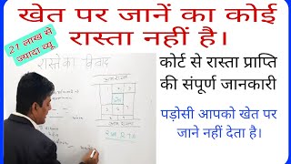 पड़ोसी उसके खेत से जाने नही देता, और आप के खेत पर जाने का रास्ता नहीं है तो रास्ता कैसे निकाले,#law screenshot 4