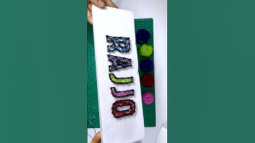 String Art with Letters  #stringartcrafts #stringarttutorial #stringart