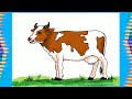 How to draw national animal cow step by step tamsartstudio national viral drawing animals