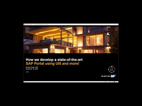 SAP Community Call – How we develop a state-of-the-art SAP portal using UI5 and more!