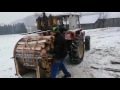 Holz bündeln mit Hubgerüst