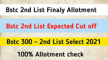 raj ki 2021 bstc ki 2nd list|bstc raj cut of bstc 2021