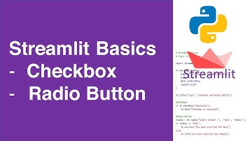 Checkbox and Radio button in Streamlit appliction | Python