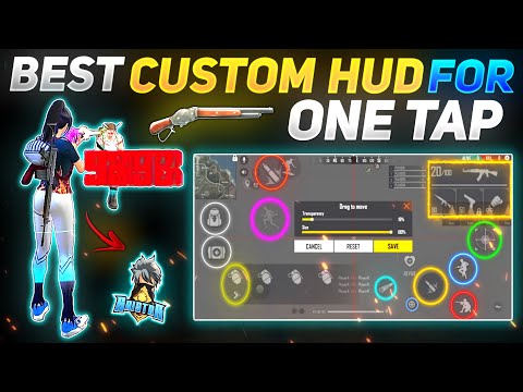 Best Custom HUD Setting | For One Tap Headshot | Best One Tap Control Setting |-Garena Free Fire