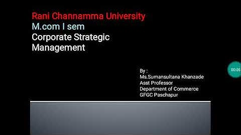 Corporate strategic management, unit-1, session 1.
