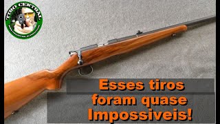 Tiro difícil com o rifle  CZ BRNO1 calibre .22LR