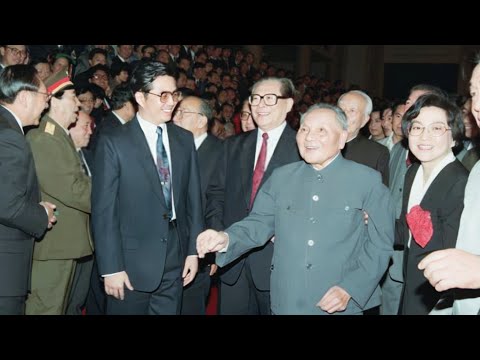 共和国第二代领导人将新中国建设征程的接力棒交给了第三代领导集体。(邓小平 宋平 江泽民 李鹏 朱镕基 胡锦涛等同志 )