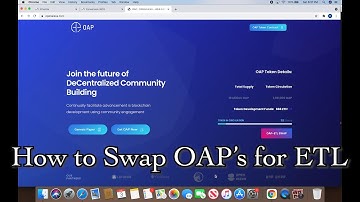 How to Swap OAP for ETL beginner Walkthrough
