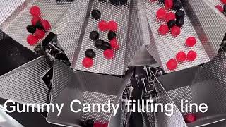 Soft Cany Gummy Packaging machine line with weighing filling ,bottle feeding machine,capping machine screenshot 2