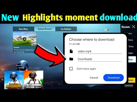 How To download Highlights Moments In Pubg Mobile | pubg mobile highlights Moments