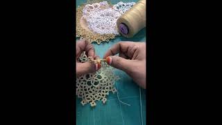 How to make tatting ring and chain// tatting placemat