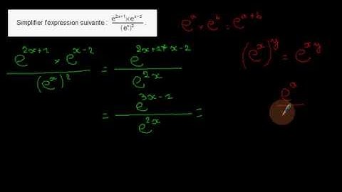 Fonction exponentielle   Calculs   Ex 3
