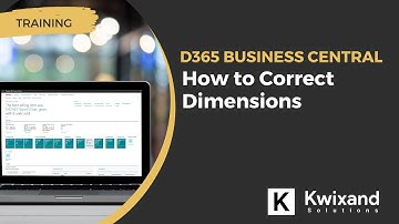 How to Correct Dimensions | Microsoft Dynamics 365 Business Central