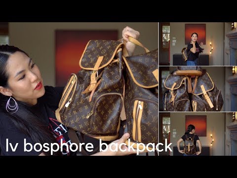 LV Bosphore Backpack + Canvas Comparison and Mod Shots 