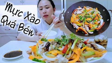 Mực Xào Ngũ Sắc - Mực Xào Ngon Giòn Tuyệt Vời....