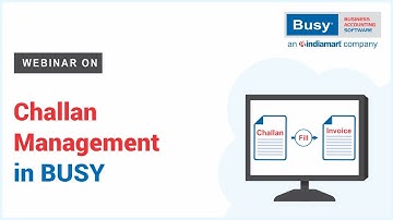 Challan Management in BUSY (Hindi)