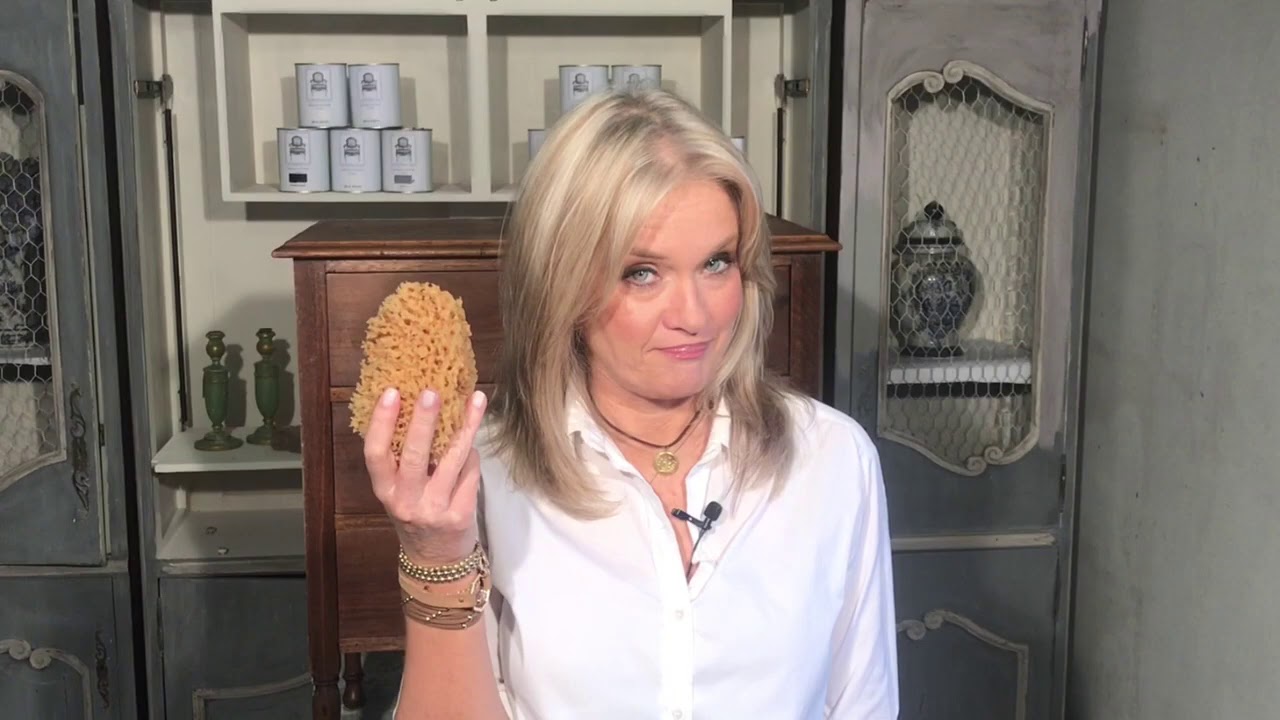 Sea Sponge Finishes Over chalk paint