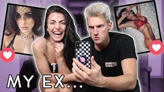 My BOYFRIEND REACTS to Old Instagram Photos w/ MY EX!