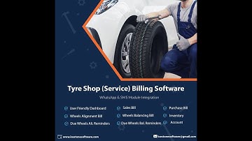 Tyre Shop Software # Wheel Alignment & Balancing due Service Reminder # Billing # Gst Report