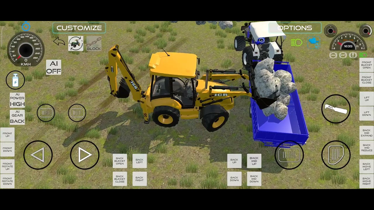 TRACTOR AND JCB 3DX BACKHOE LOADER BUS SIMULATOR LIVE STREAM - YouTube