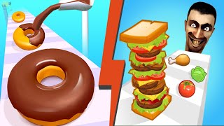 #video Donuts stack 🆚 Sandwich runner youtube 