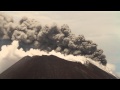Anak-Krakatau eruption, ash-venting. HD-footage.