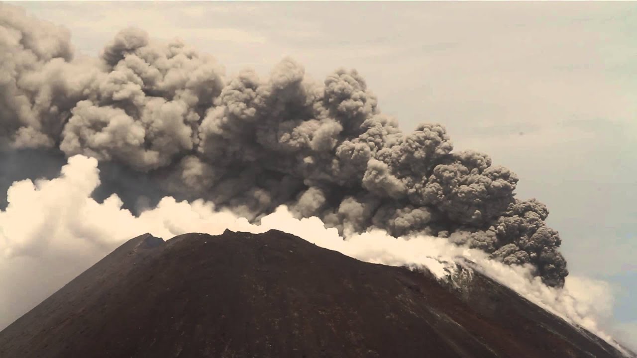 AnakKrakatau eruption, ashventing. HDfootage.  YouTube