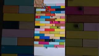 ASMR Marble Run, Building and Raceing, Tegu Blocks, Murmelbahn #asmr #marblerun