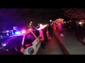 Cop Cars Destored by Anti-Trump protestors