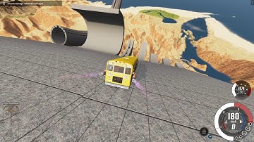 Crash Bus Dansworth D2500 Jato vs Crash Mountain Map, Beamng Drive Bus High Speed Jumping | GVC