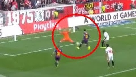 Hat trick de Leo Messi con un gol picadito sobre el portero!! INCREIBLE!!
