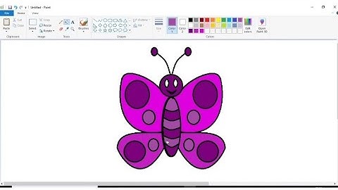 How to draw Cute Butterfly in MS Paint||Drawing for Kids||Easy Drawing||For Beginners||Art 🖌️🖌️