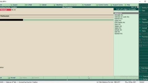 Recording Receipt Entry in Tally ERP.9 with Examples | Tally Tutorial in Hindi |