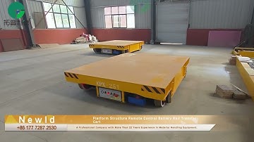 Platform Structure Remote Control Battery Rail Transfer Cart#tech #machine #transporter #factory