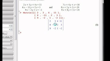 Maple - Solving linear systems using elimination