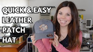 QUICK & EASY Leather Patch Hat | Engraving a Leather Patch w/ the Thunder Bolt Laser Engraver