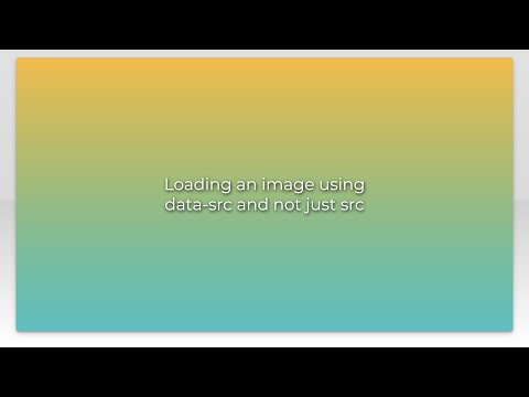 Loading an image using data-src and not just src