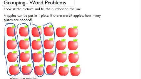 Grouping -Word problems with illustrations