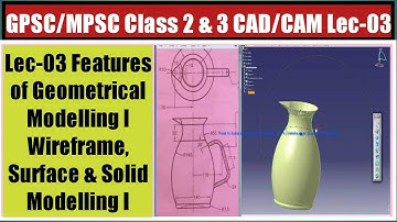 CAD & CAM Lec_03: I Geometric modeling I Wire Frame , Surface & Solid modeling